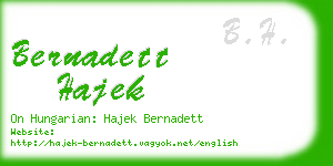 bernadett hajek business card